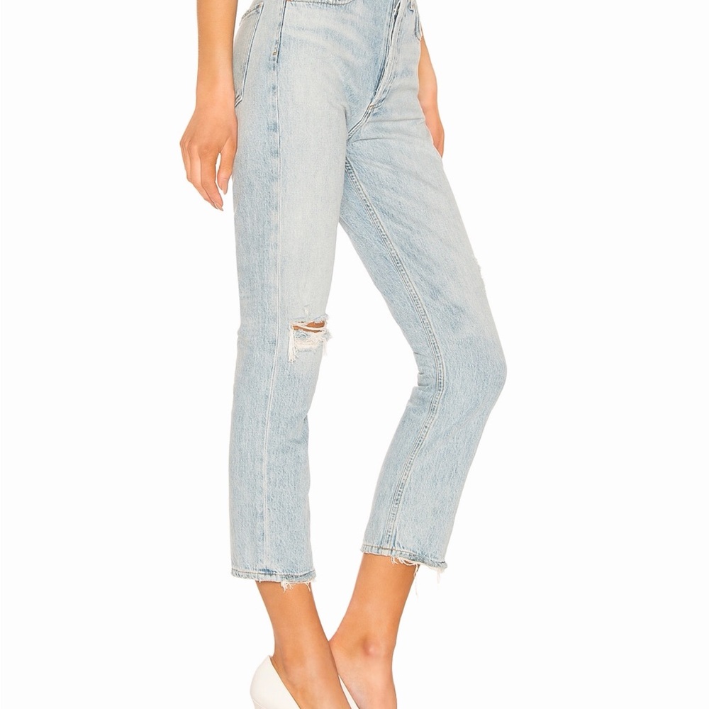 Agolde Light Blue Straight Leg Jeans